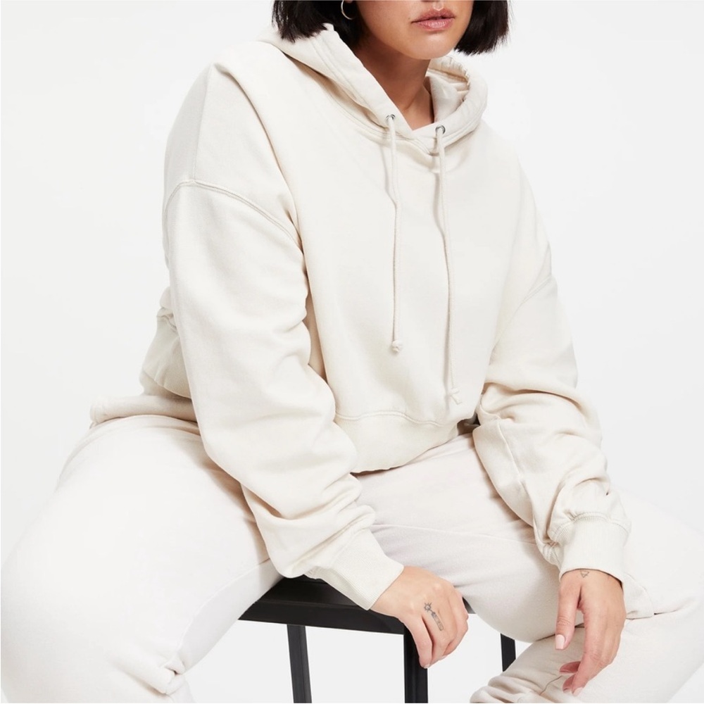 Good American Cropped and Cool Hoodie 100% Cotton